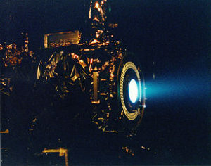 Xenon Ion Engine. NASA's Jet Propulsion Laboratory tests 1990s. PD.